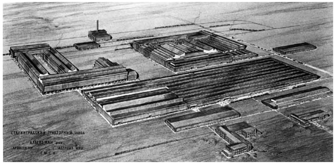 Сталинградский тракторный завод. Вид сверху Сталинградский тракторный завод. Вид сверху